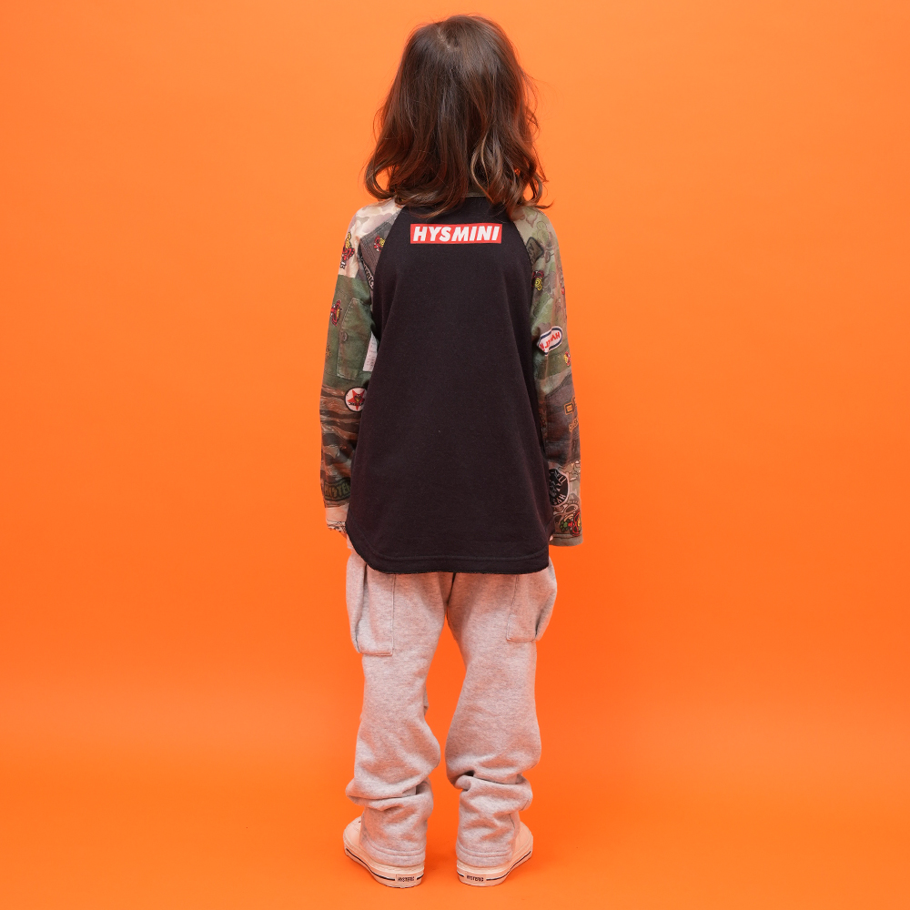 Hysteric Mini Direct Web Hystericmini CAMO PATCHWORK総柄 ラグランT 
