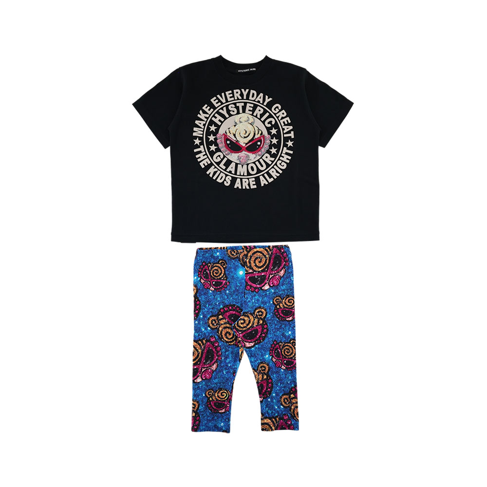 ヒスミニ hysteric mini tシャツ ハーフパンツ スパンコール ヒスミニ hysteric mini tシャツ ハーフパンツ スパンコール