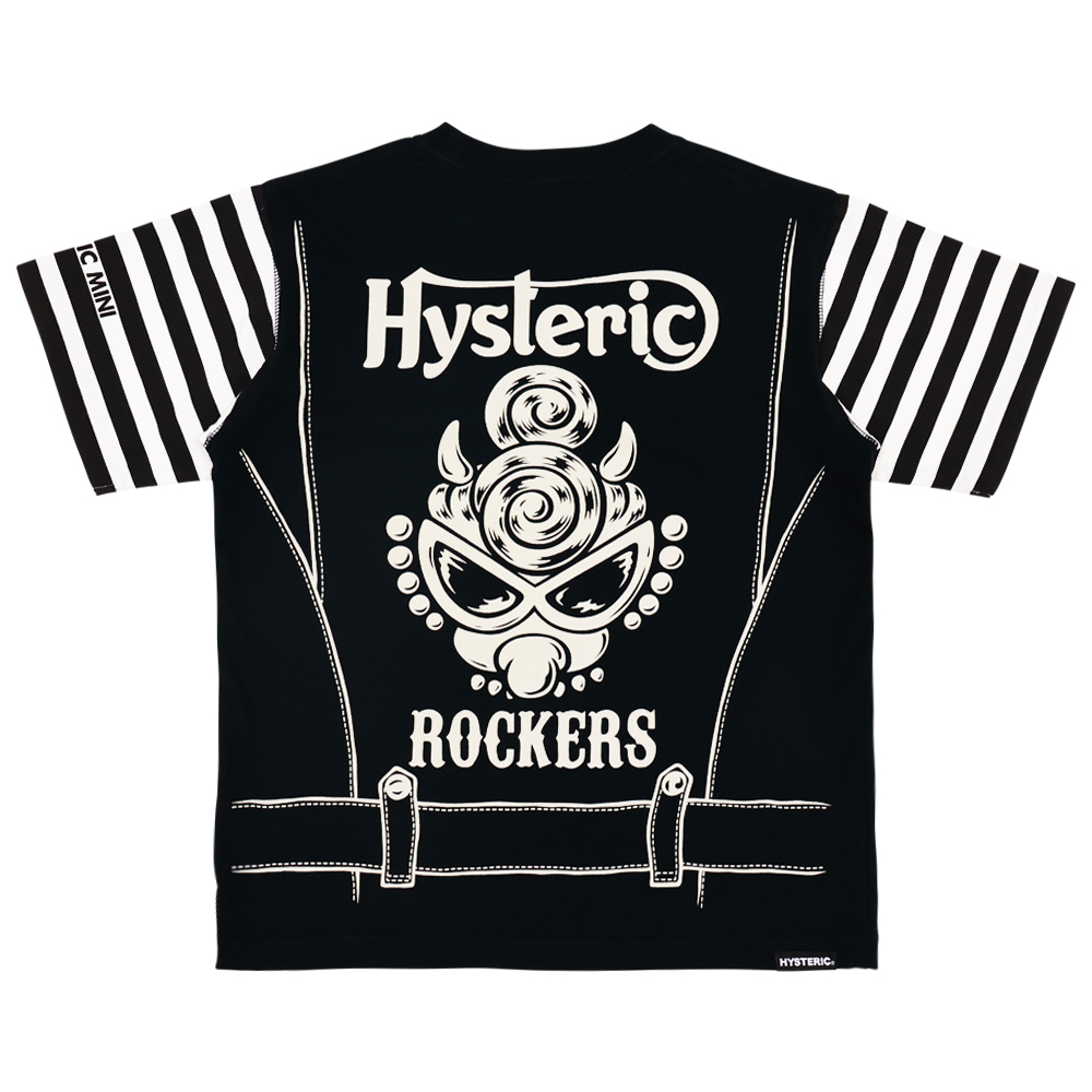 Hysteric Mini Direct Web Hystericmini ライダース ギミック BIG Tシャツ(140cm ブラックx赤黒