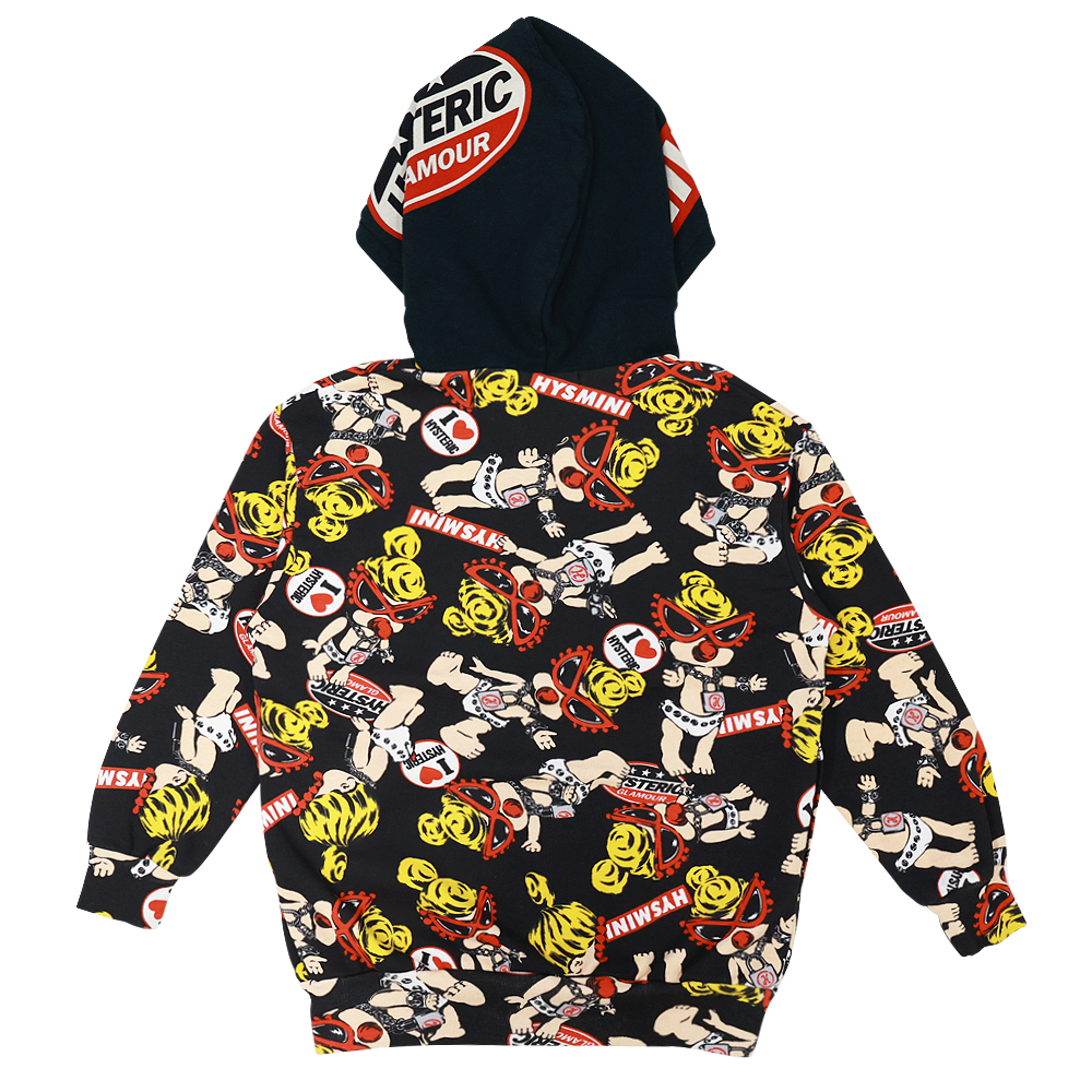 Hysteric Mini Direct Web HystericMini MINI DOLL総柄 裏毛パーカー