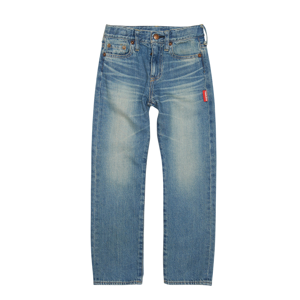 Hysteric Mini Direct Web Hystericmini 11.5oz10分丈ストレートデニムパンツ(110cm ライトインディゴ): HYSヒスミニ- Official Online Store - Hysteric Mini Direct Web Hystericmini 11.5oz10分丈ストレートデニムパンツ(110cm ライトインディゴ): HYSヒスミニ- Official Online Store -