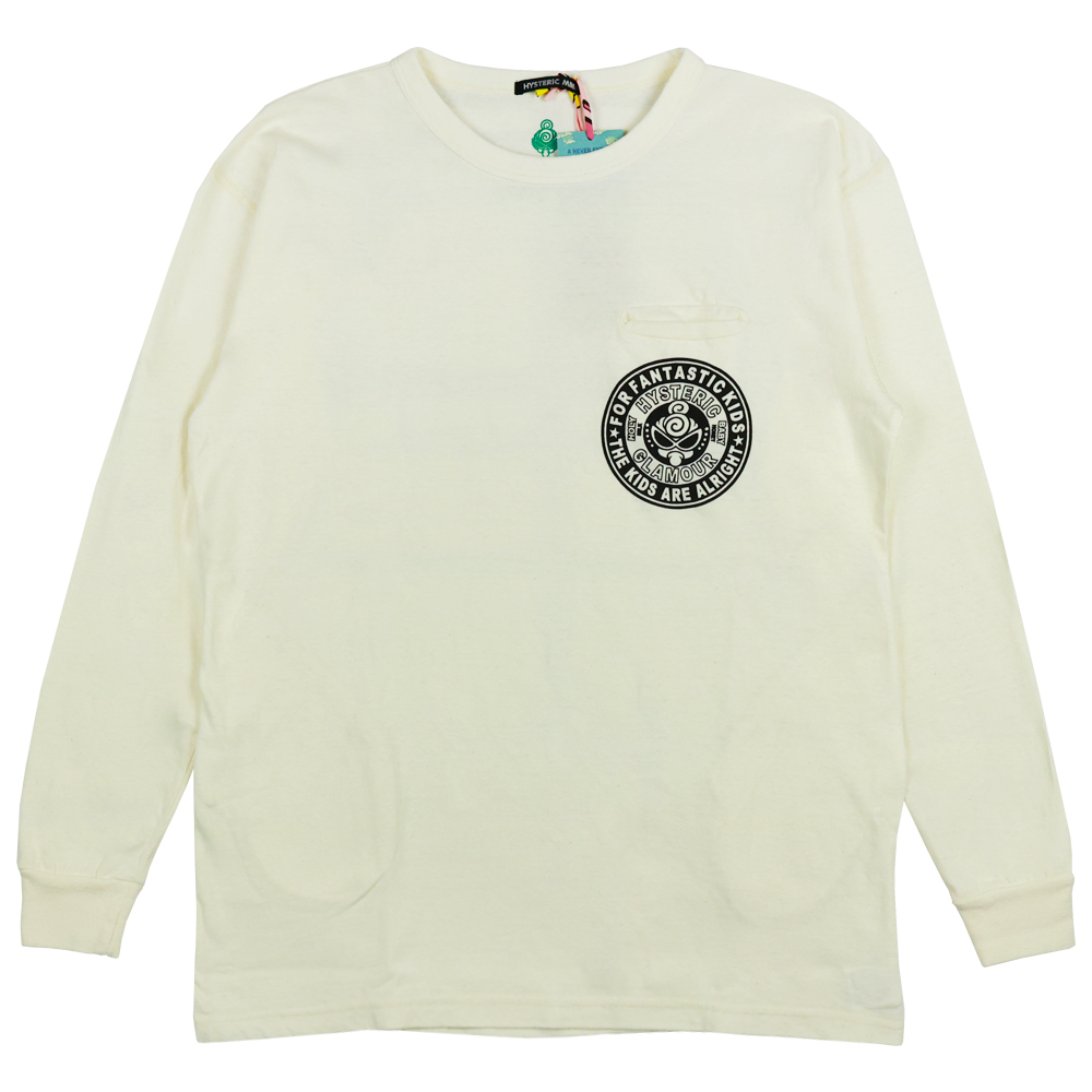 最終お値下げ‼️hystericmini プリントロングTシャツ 白 - 通販