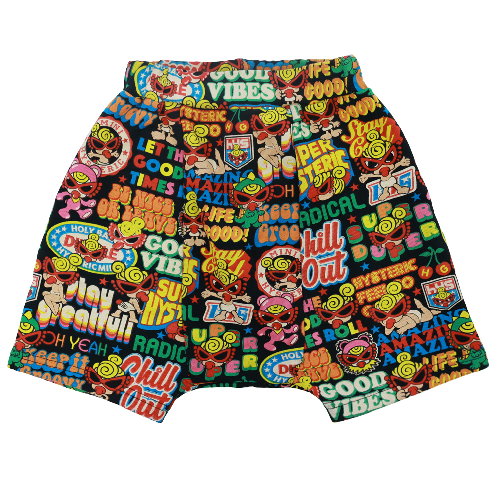 Hysteric Mini Direct Web Hystericmini GOOD VIBES総柄 裏毛 膝上丈 Hysteric Mini Direct Web Hystericmini GOOD VIBES総柄 裏毛 膝上丈