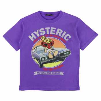 [AUGUST VACATION SPECIAL対象商品]Hystericmini　MUSCLE CAR GARAGE半袖Tシャツ
