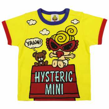 MY FIRST HYSTERIC　WE CAN FLY カラー リブ 半袖Tシャツ
