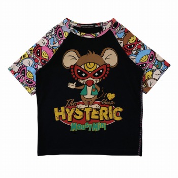 Hystericmini　MOUSY MINI総柄 ラグラン半袖Tシャツ