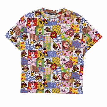 Hystericmini　SCRAP PATCHWORK総柄 半袖Tシャツ