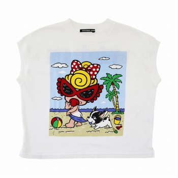 Hystericmini　SUMMER TIME WITH J フレンチスリーブ Tシャツ