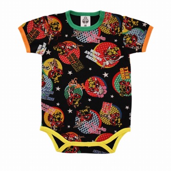 MY FIRST HYSTERIC　[BLACK LABEL]PUFF PUFF BABY&SEXY MINI総柄 半袖ロンパース