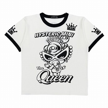 Hystericmini　QUEEN MINI リンガーTシャツ